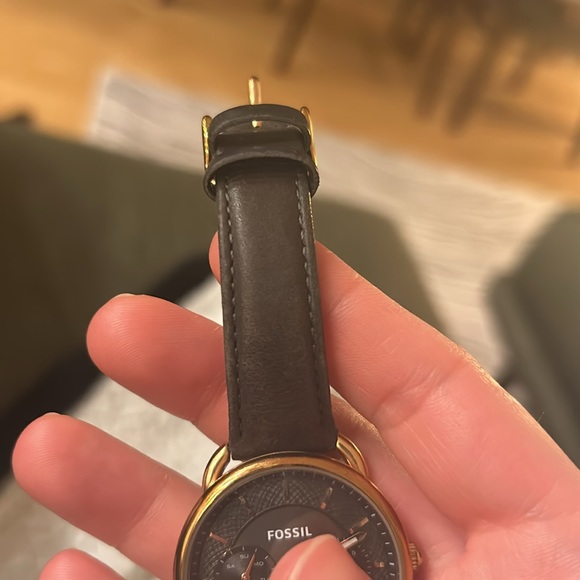 FOSSIL Tailor Multifunction Grey Leather Watch - Picture 5 of 8